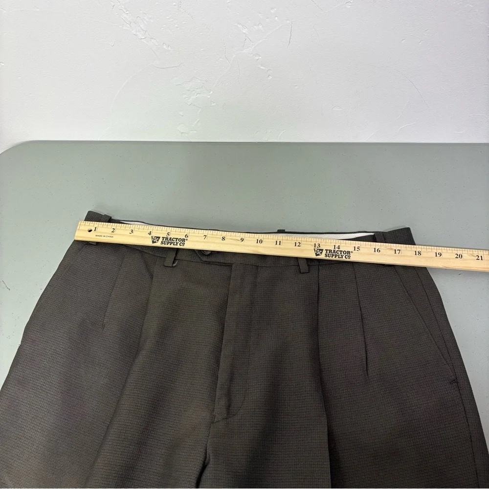RALPH Ralph Lauren Men's Brown Dress Pants Pleated Front Cuffed Hem Vtg 36x32